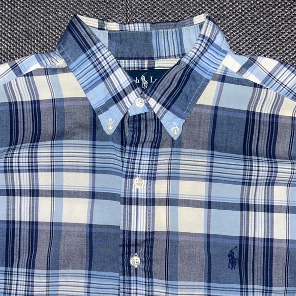 Polo Ralph Lauren Other - Vintage Polo Ralph Lauren Men's Blue Plaid Long Sleeve Shirt Large Classic Fit